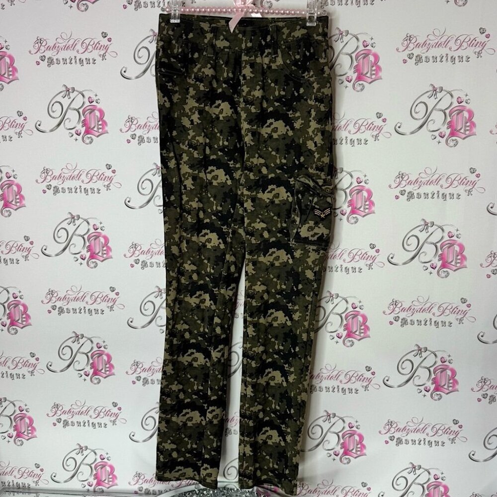 Sweet jeans camo stretchy leggings skinny leg military Olive Camouflage Pants